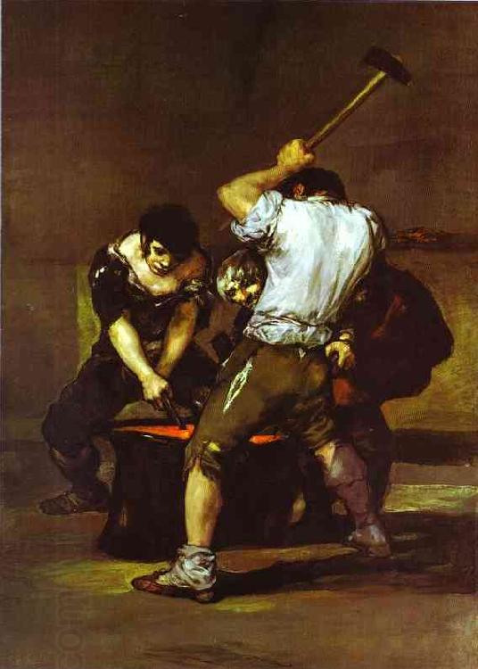 Francisco Jose de Goya La fragna (Smithy). oil painting picture